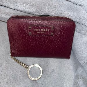 Kate Spade Small zippered wallet in Deep Berry